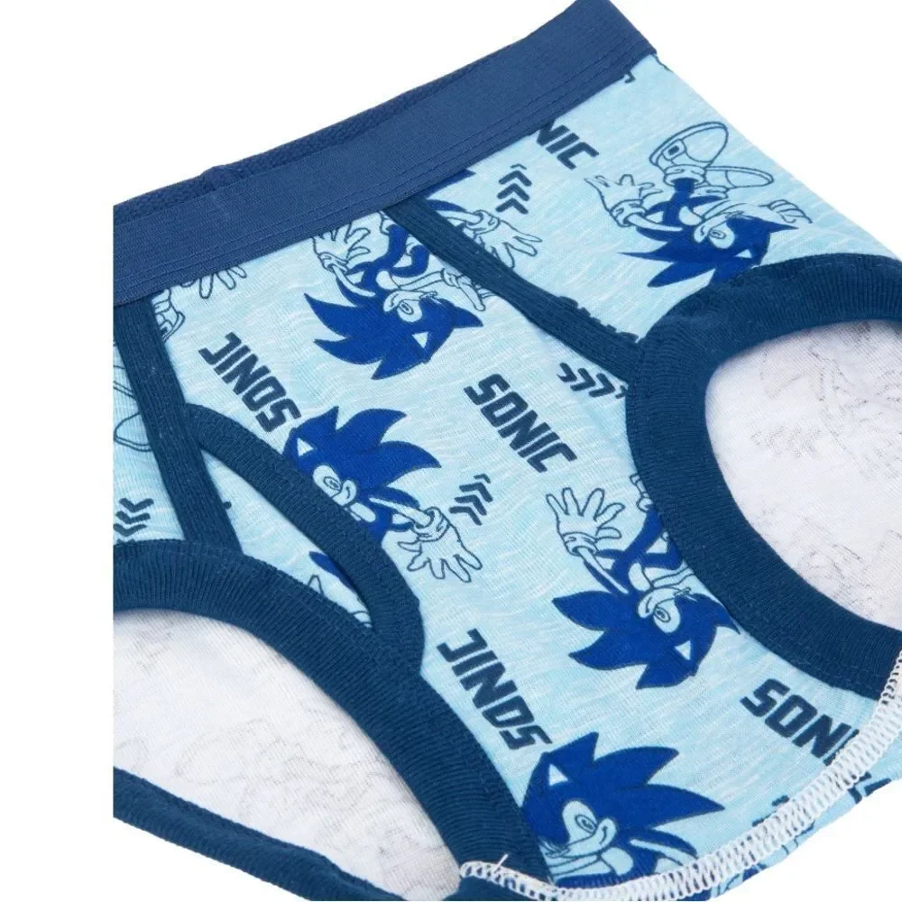 Boys Sonic The Hedgehog Cotton Brief Character Underwear, 5-Pack, Size 8